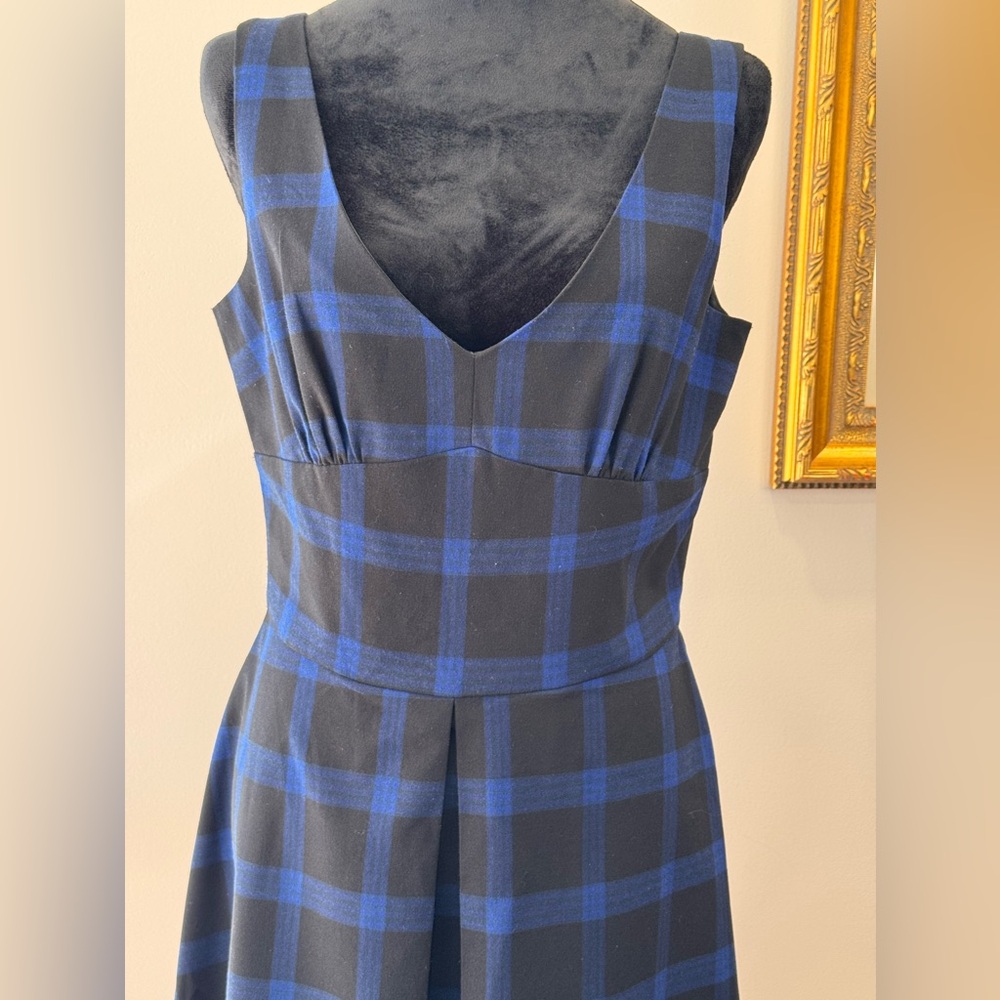 APNY preppy v-neck jumper sleeveless dress Y2K size 10 fully lined‎ zip up - Picture 2 of 15